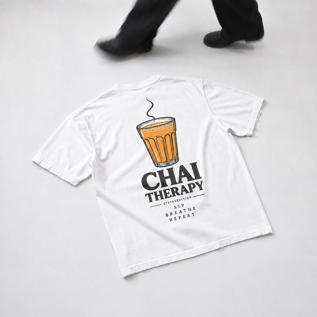 Chai Therapy Tee — White — back view 2