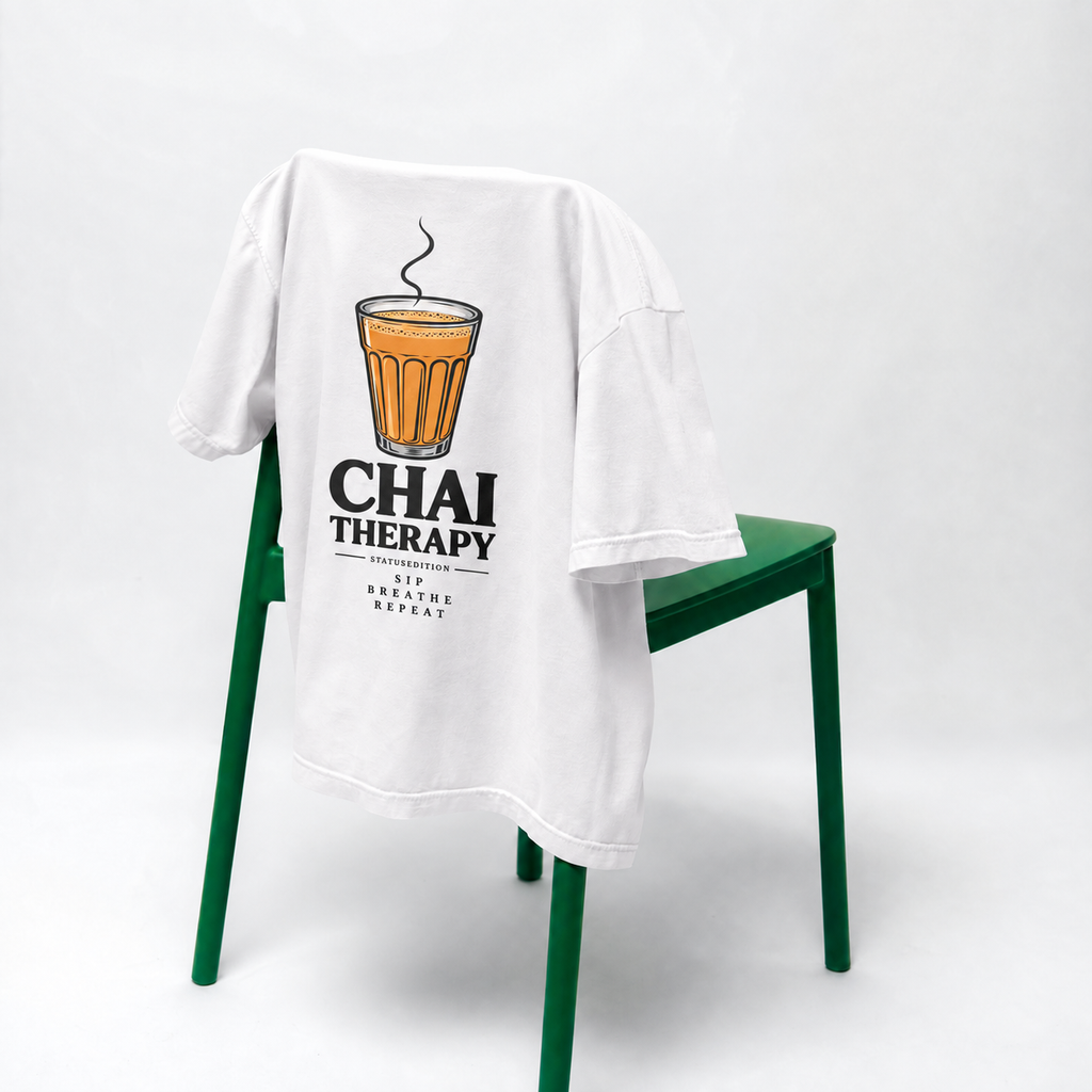 Chai Therapy Tee — White — back view 3