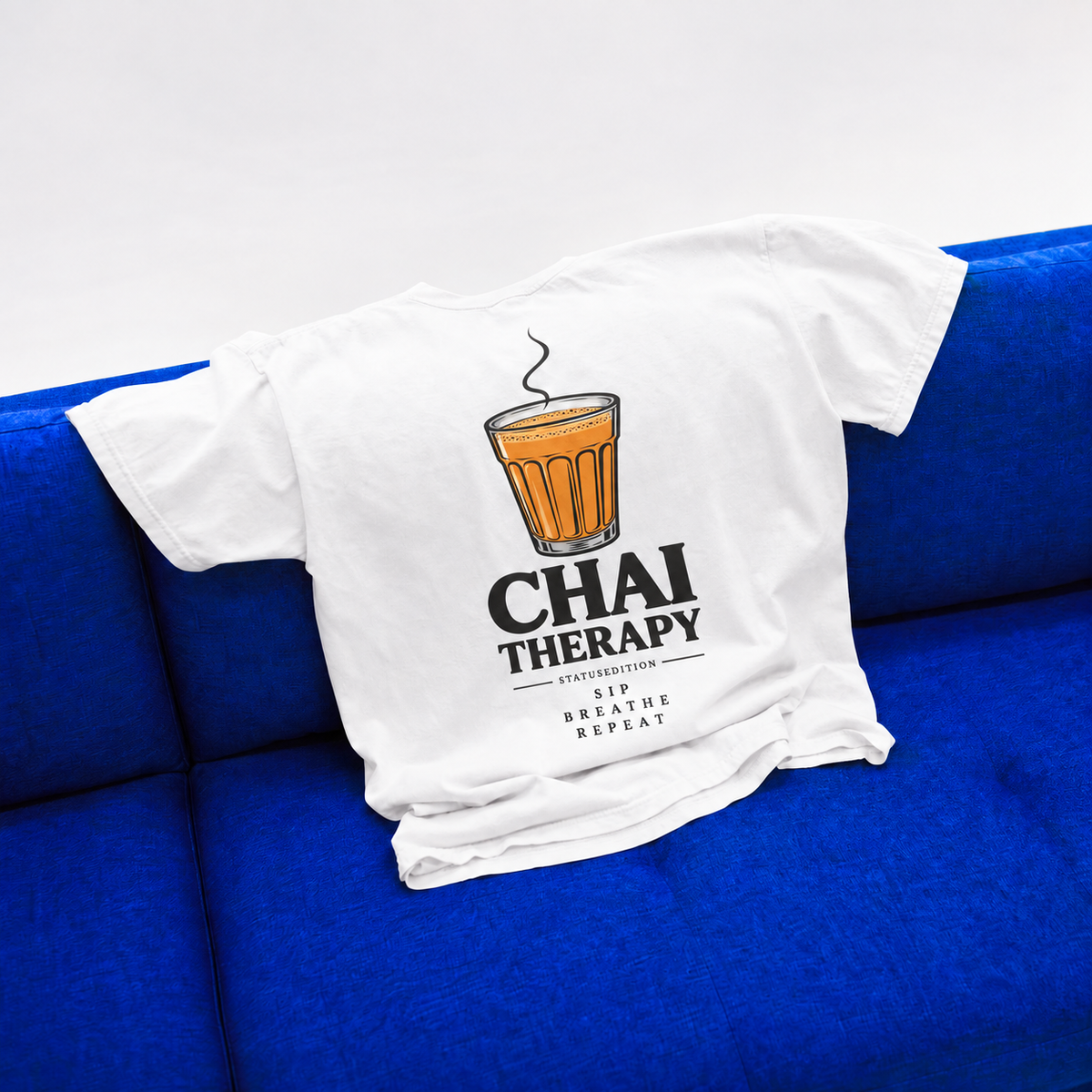 Chai Therapy Tee — White — back view 4