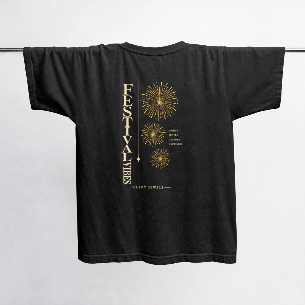 Festival Vibes Tee — Black design view 2