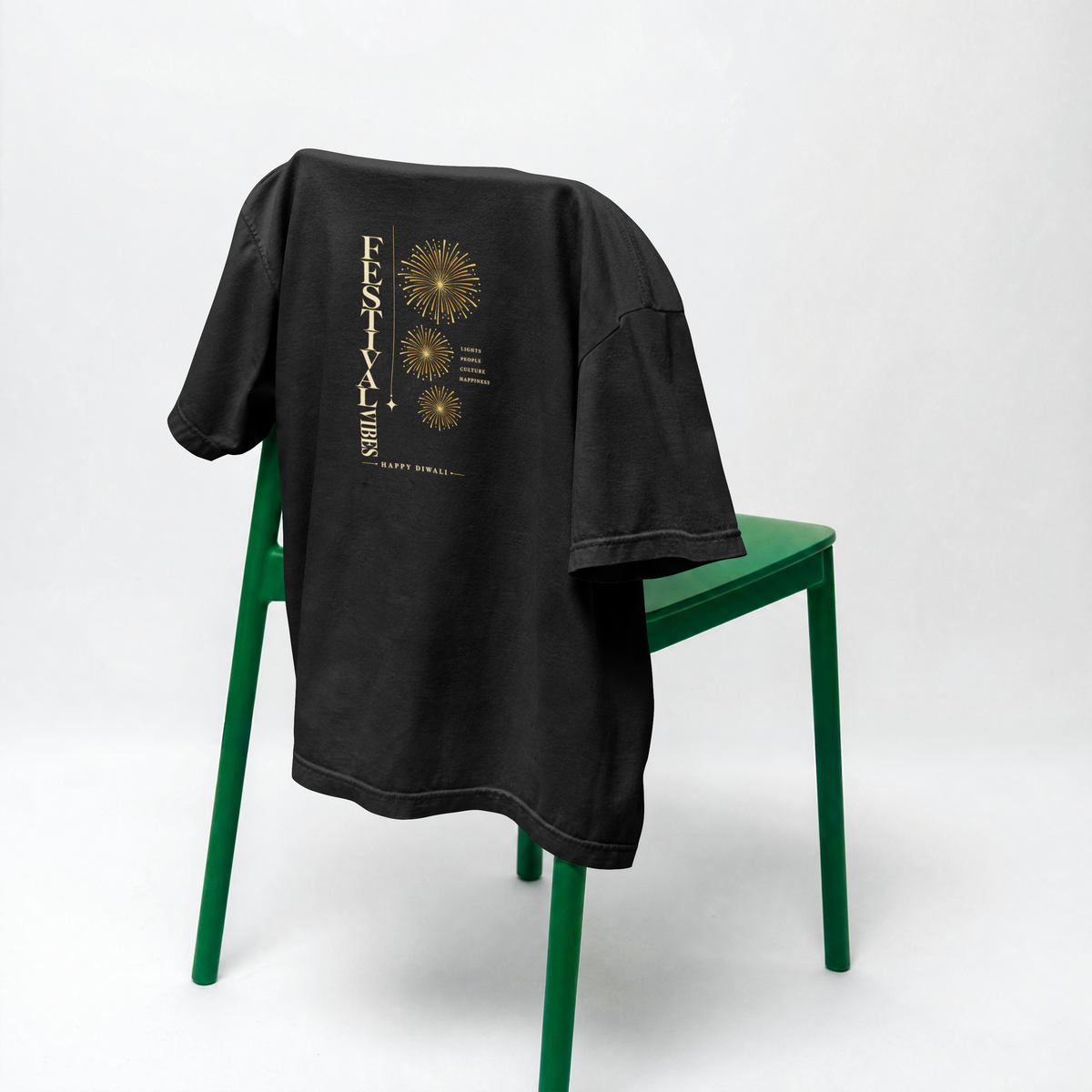 Festival Vibes Tee — Black design view 4