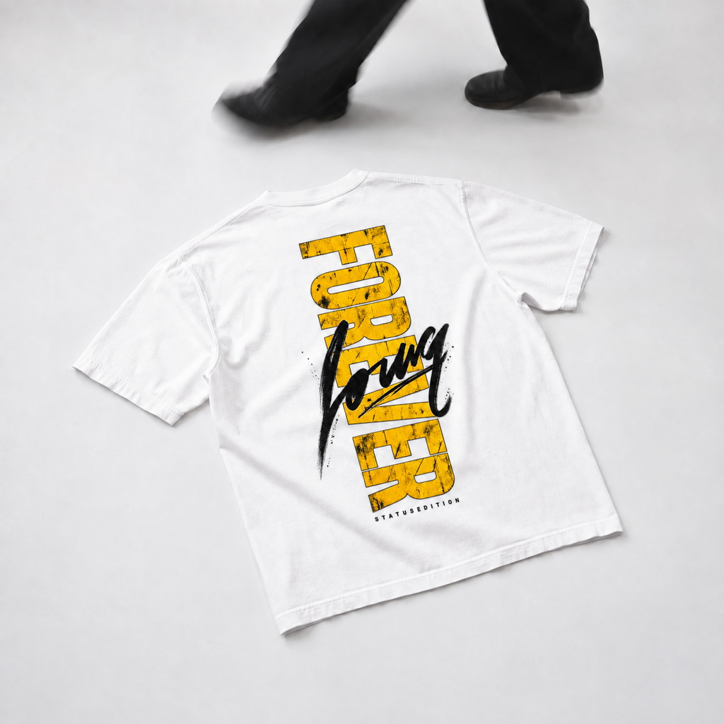 Forever Young Tee — White — back view 2