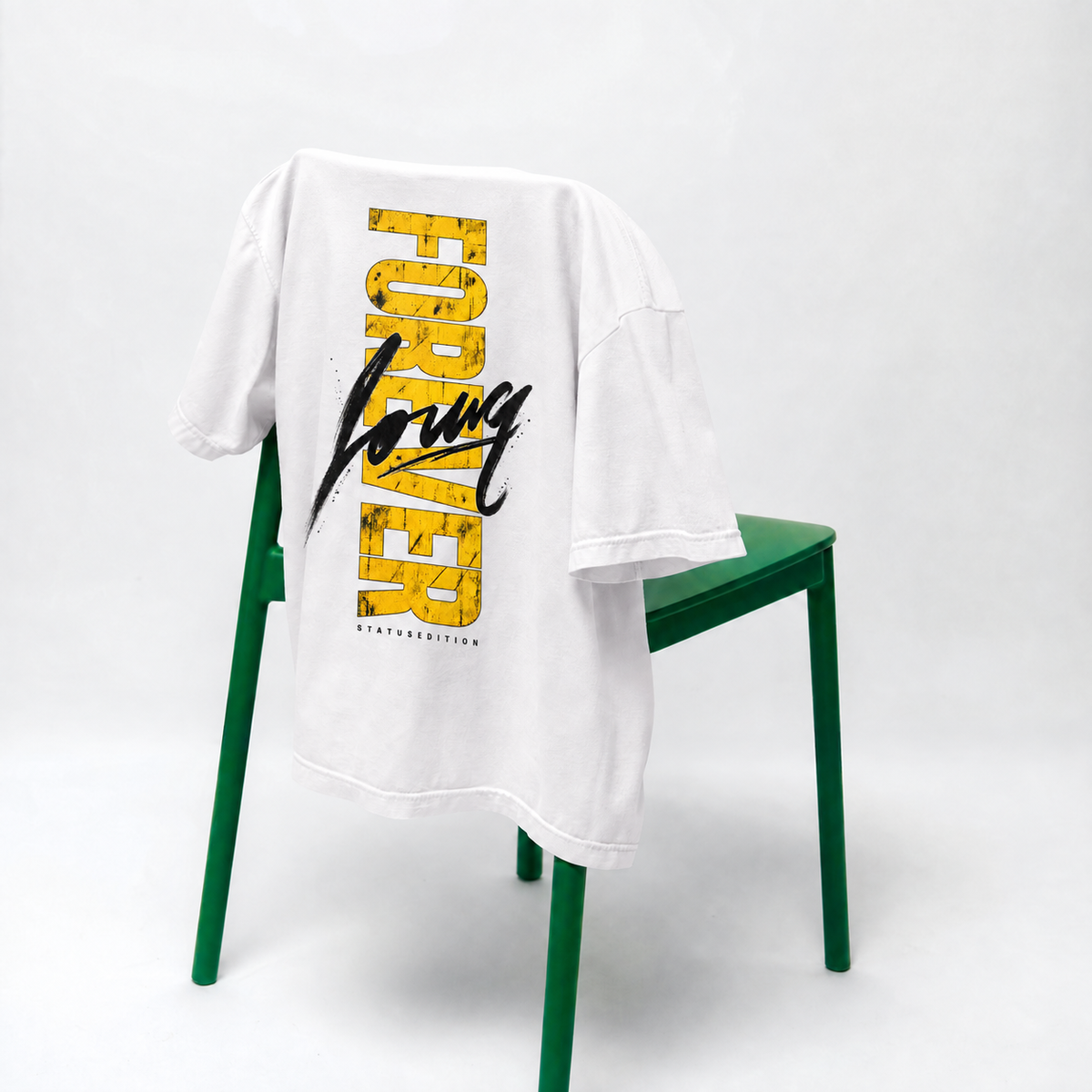 Forever Young Tee — White — back view 3