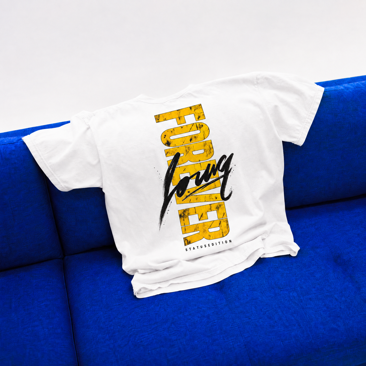 Forever Young Tee — White — back view 4