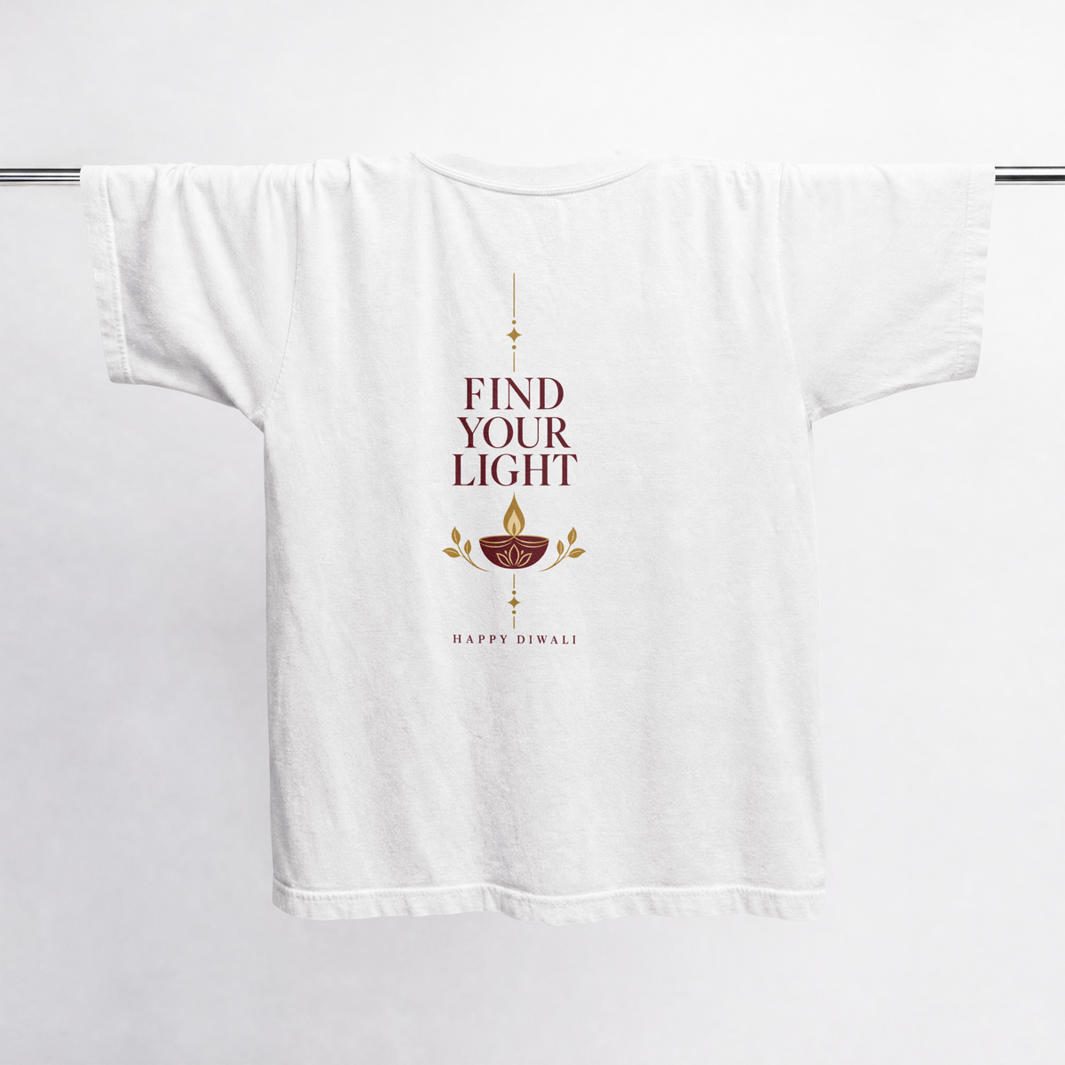 Find Your Light Tee — White design view 1