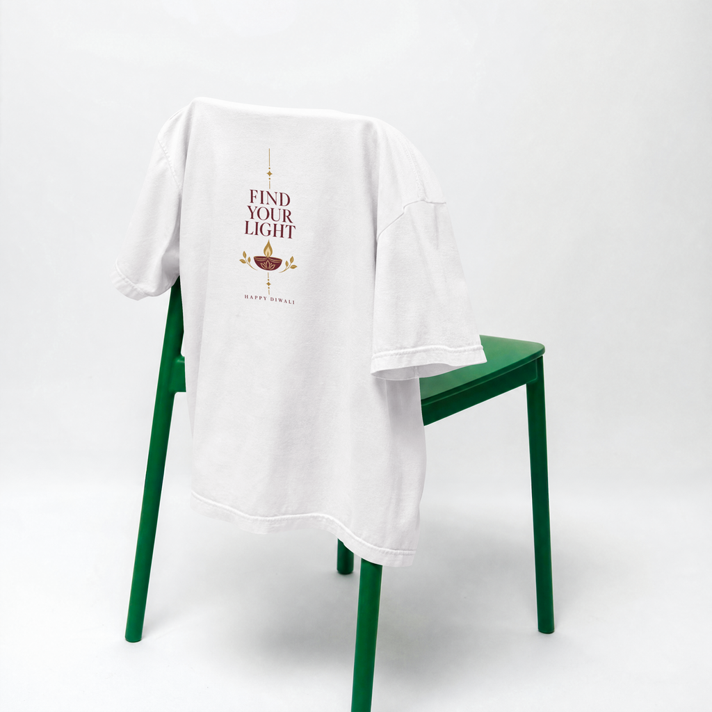 Find Your Light Tee — White design view 3