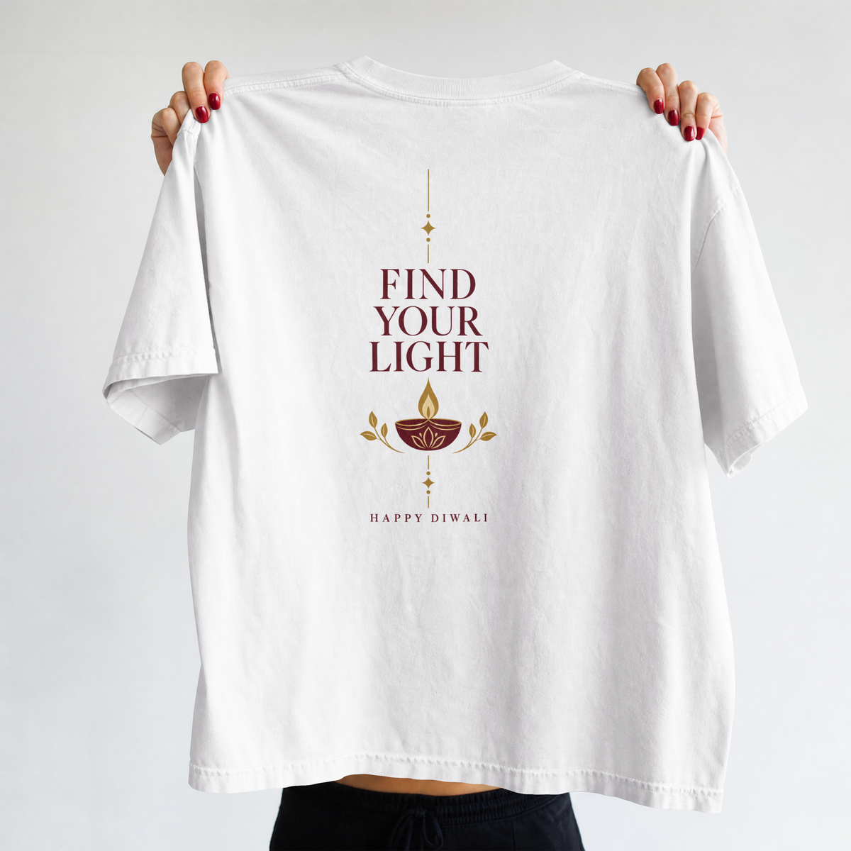 Find Your Light Tee — White design view 4