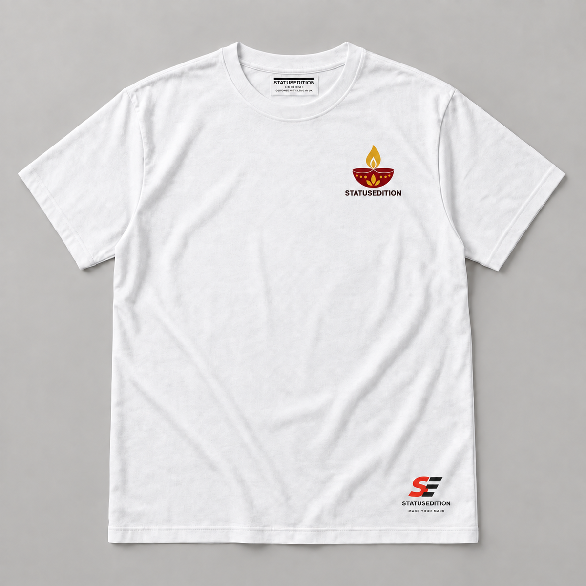 Find Your Light Tee — White front with chest logo