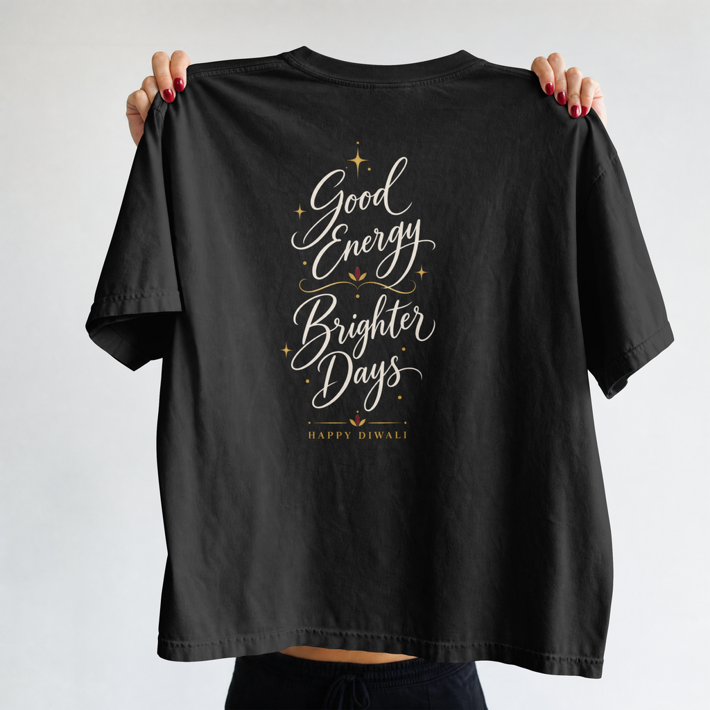 Good Energy Tee — Black design view 3