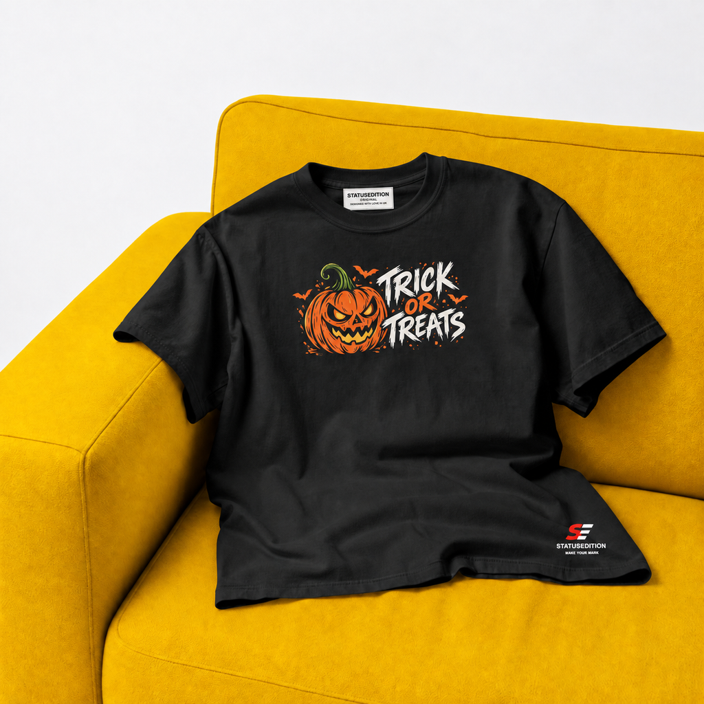 Trick Or Treats Tee — Black — front