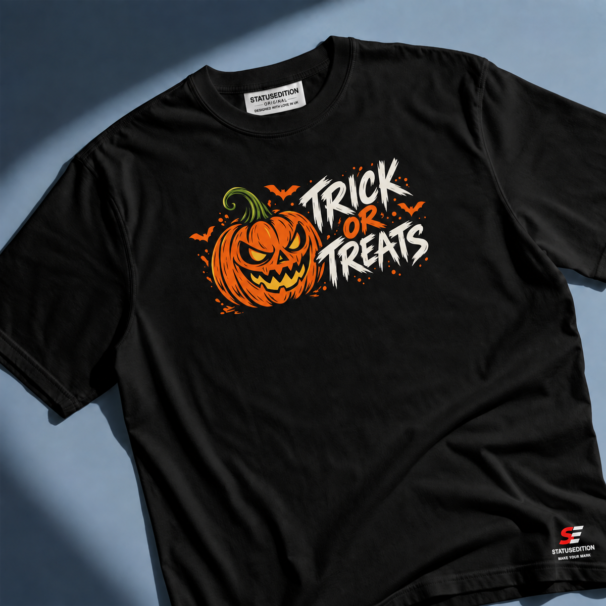 Trick Or Treats Tee — Black — front