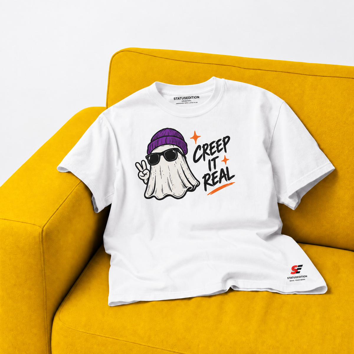 Creep It Real Tee — White — front