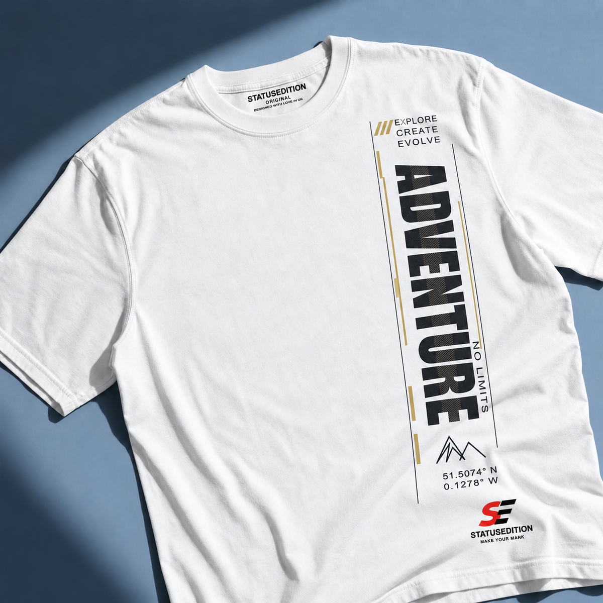 Adventure Tee — White, front view 1