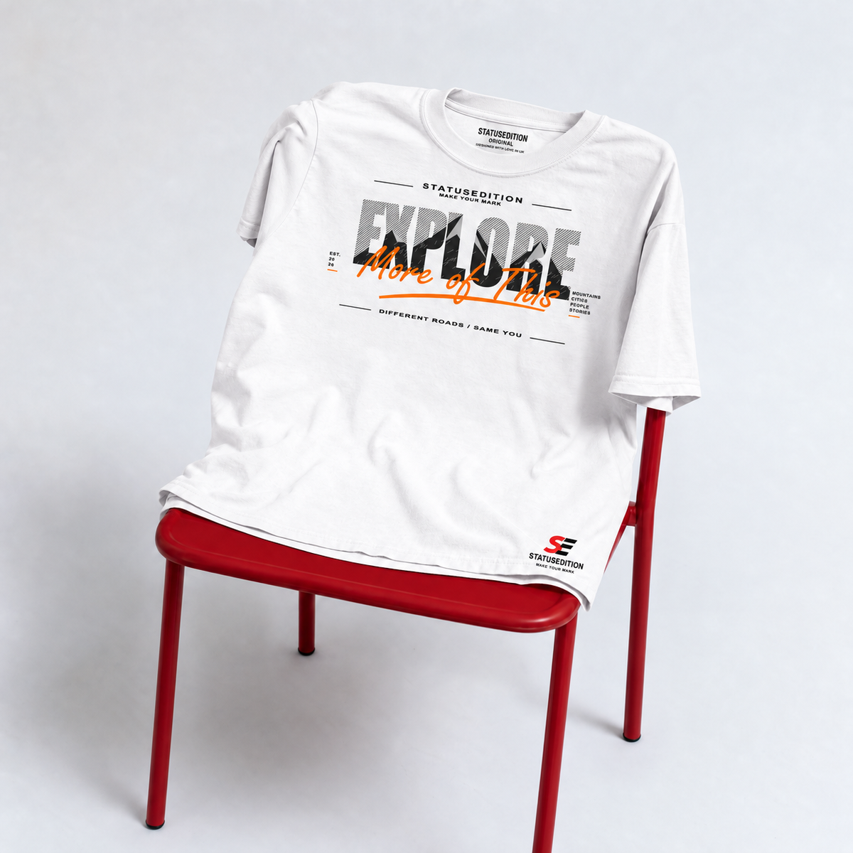 Explore More of This Tee â€” White, front view 3
