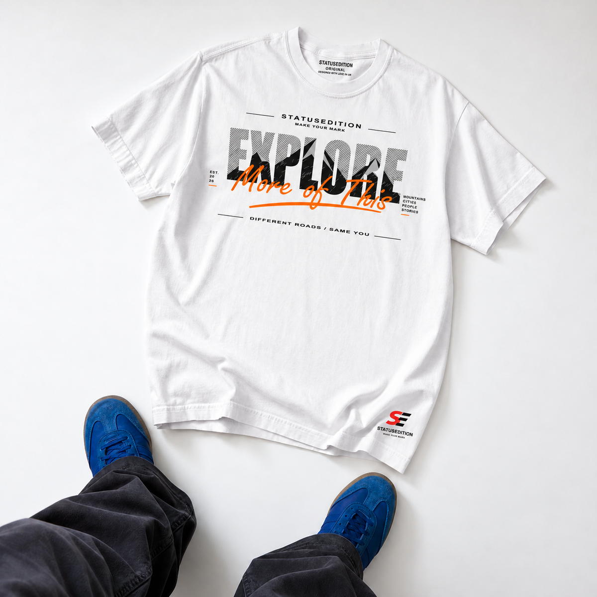 Explore More of This Tee â€” White, front view 4