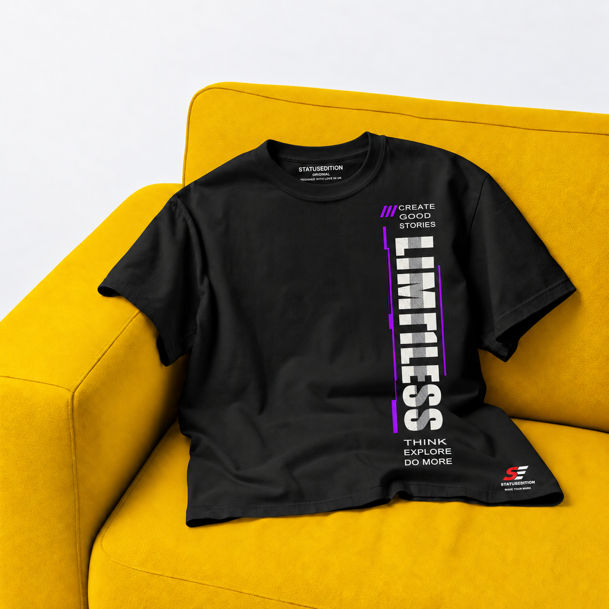 Limitless Tee — Black, front view 2