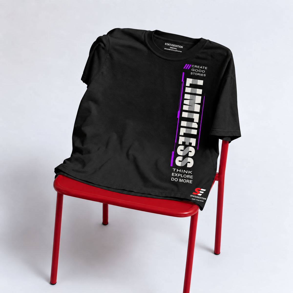 Limitless Tee — Black, front view 4