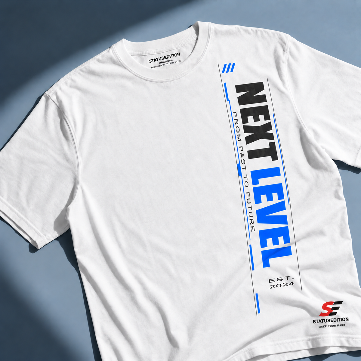 Next Level Tee — White, front view 1