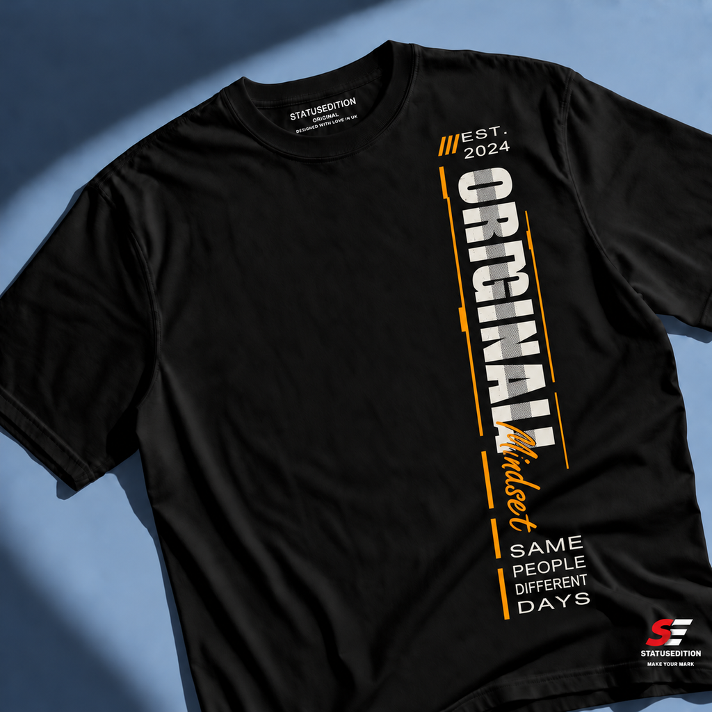 Original Mindset Tee — Black, front view 1