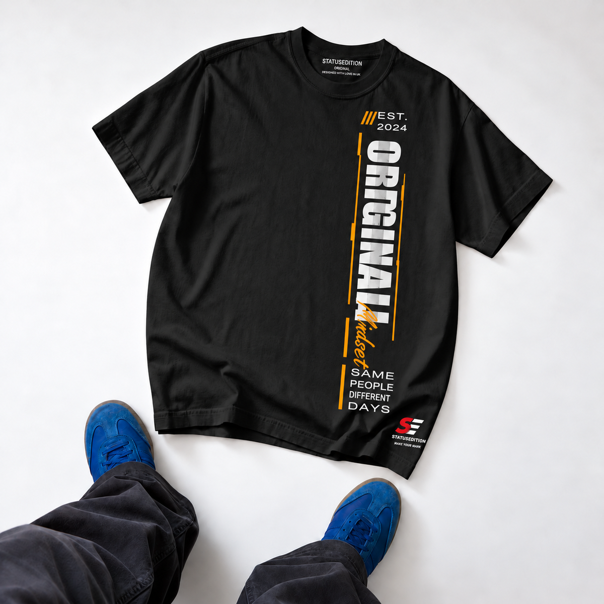 Original Mindset Tee — Black, front view 3