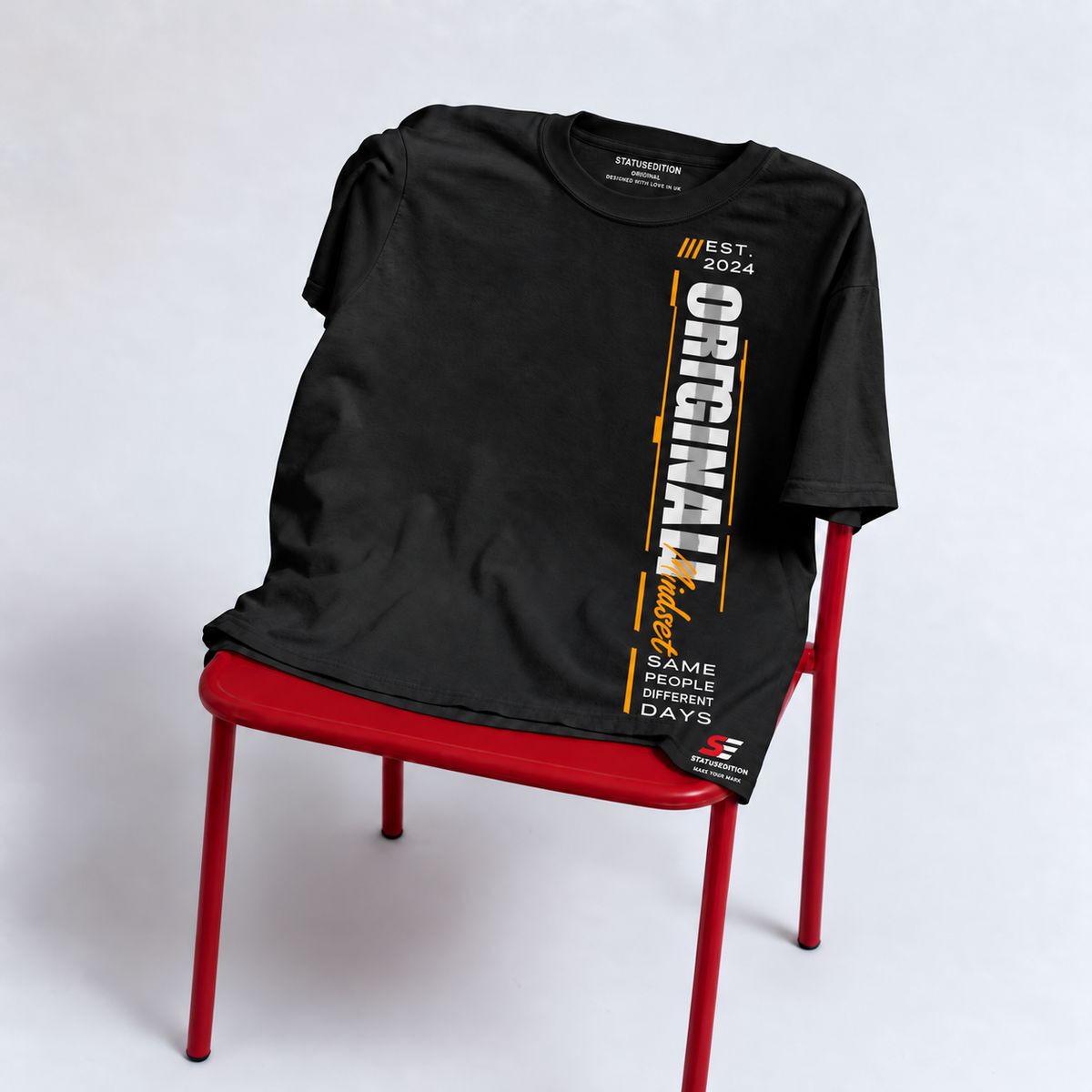 Original Mindset Tee — Black, front view 4