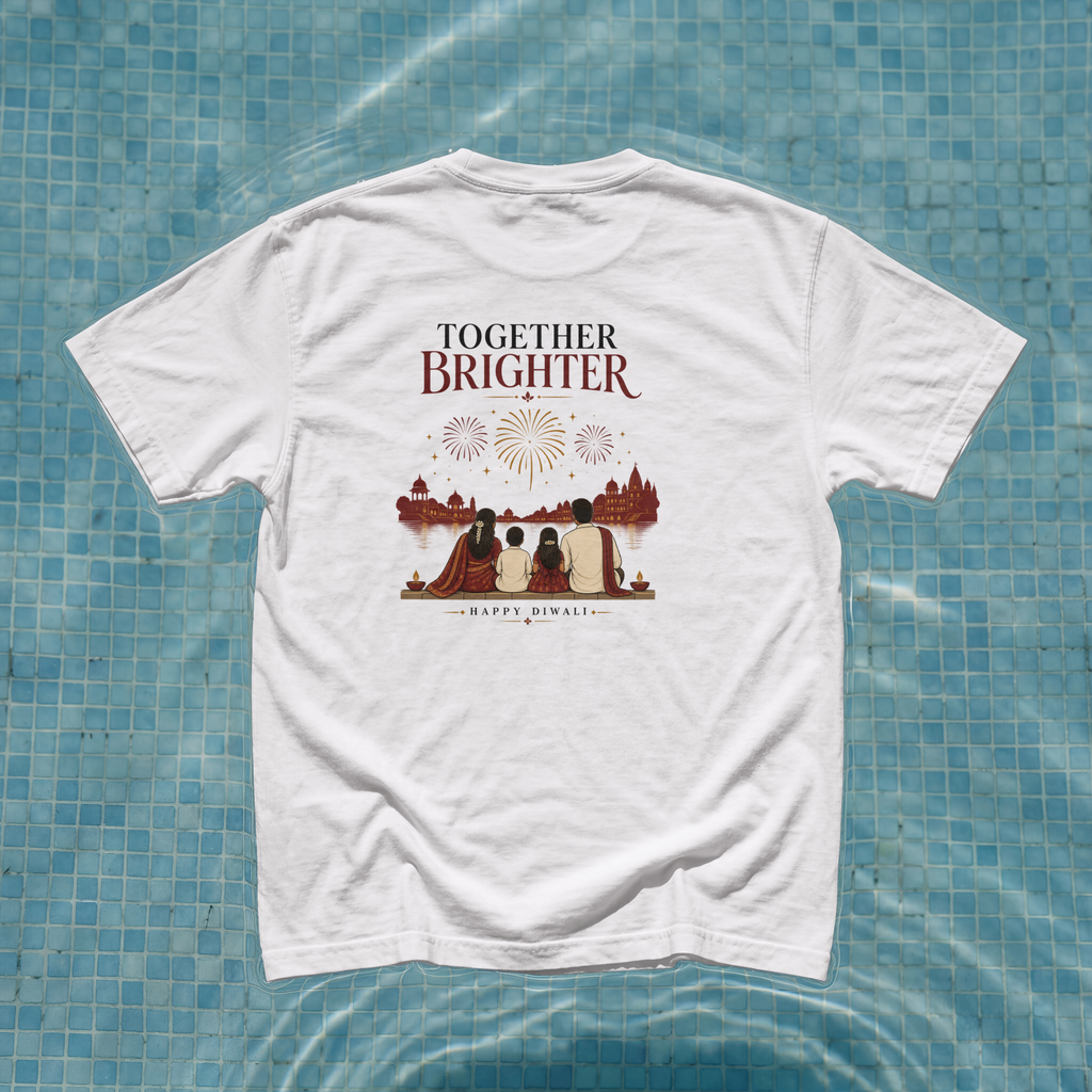 Together Brighter Tee — White design view 1