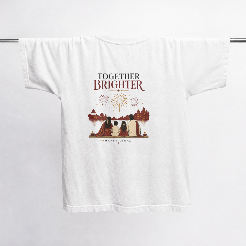 Together Brighter Tee — White design view 2