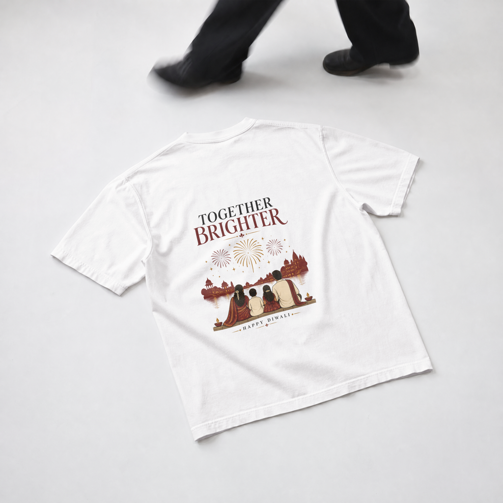 Together Brighter Tee — White design view 3