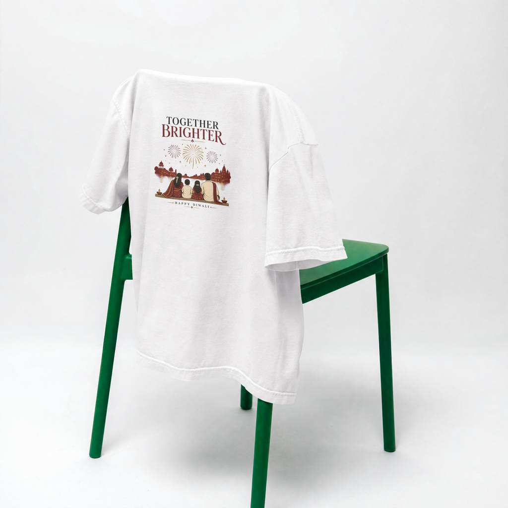 Together Brighter Tee — White design view 4