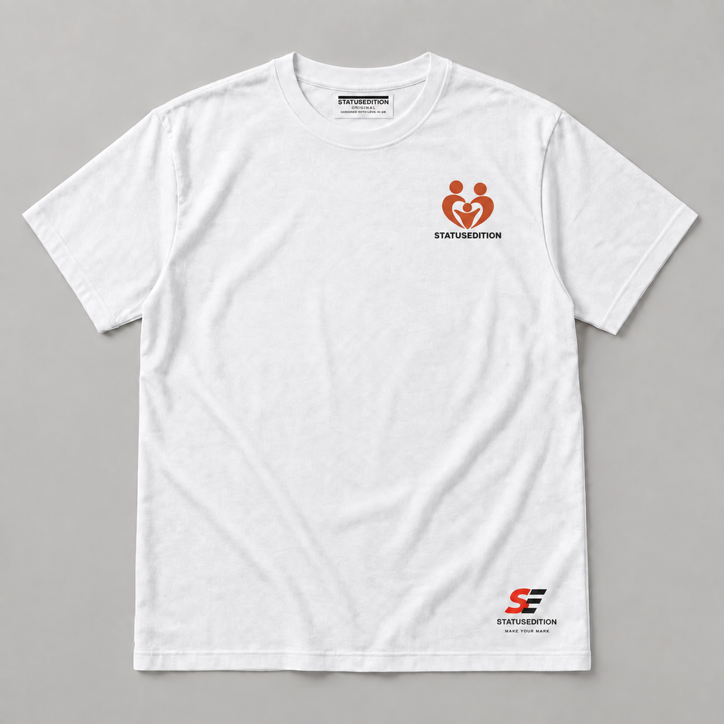 Together Brighter Tee — White front with chest logo