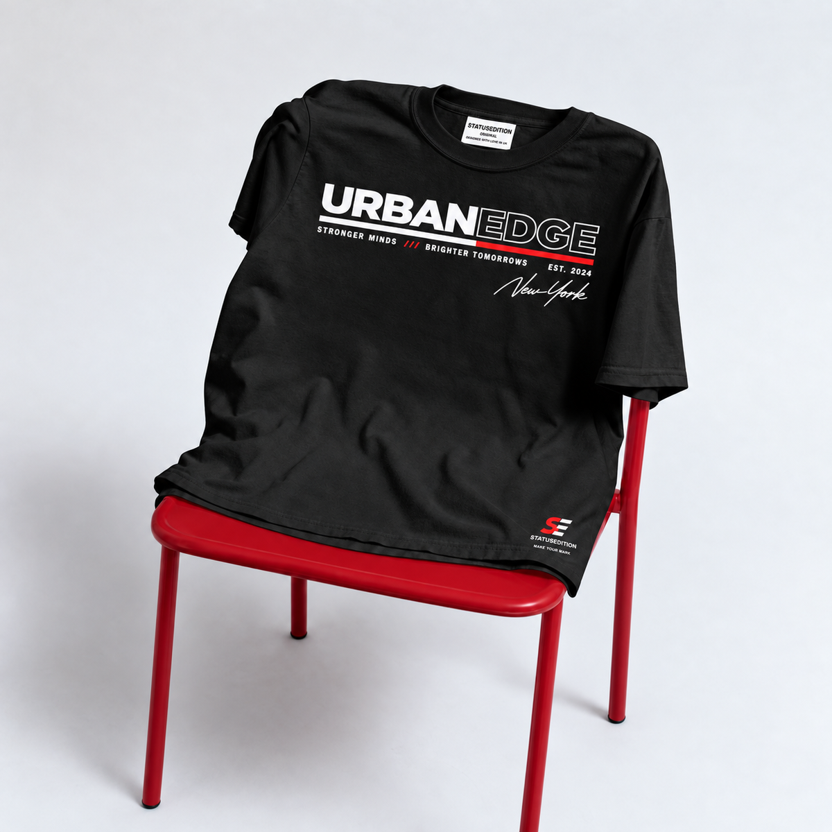 Urban Edge Tee — Black — front view 4