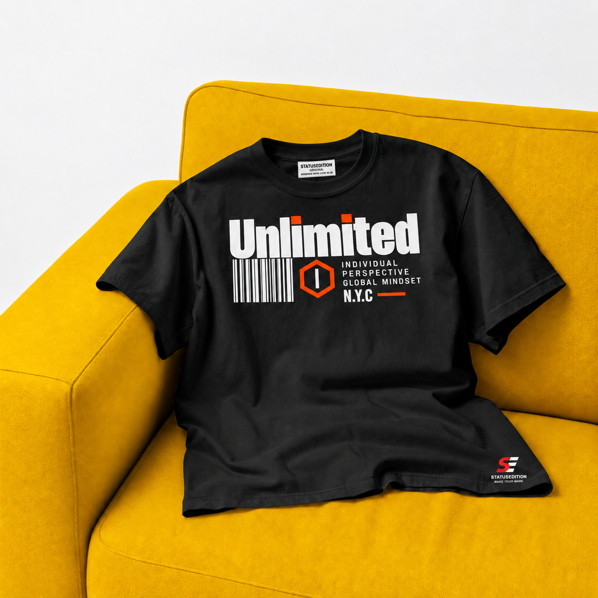 Unlimited Tee — Black — front view 2