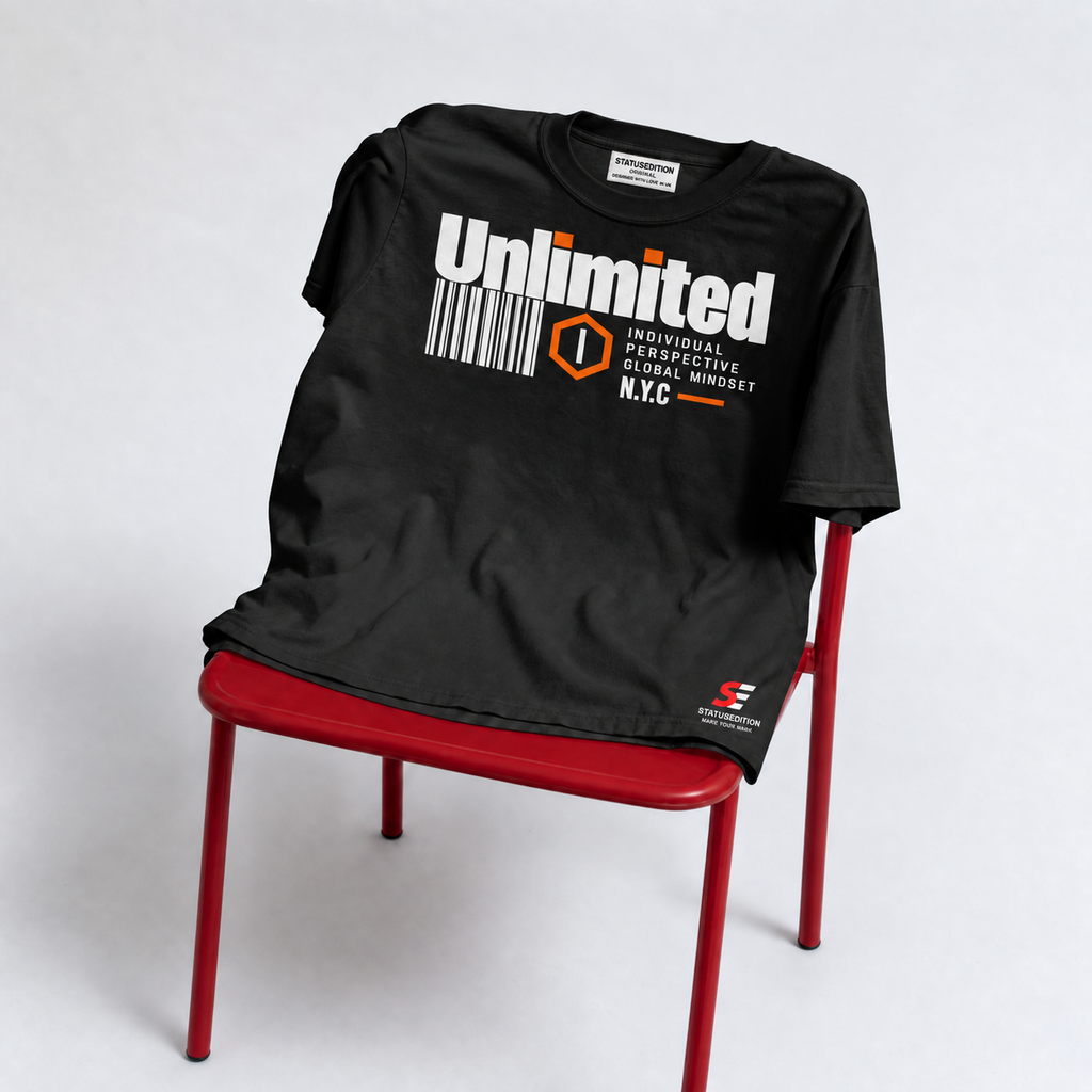 Unlimited Tee — Black — front view 4