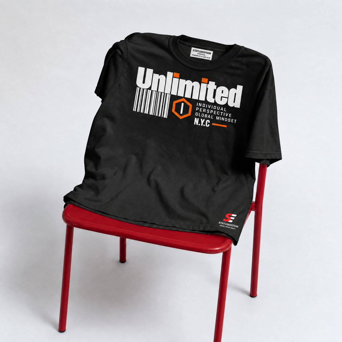 Unlimited Tee — Black — front view 4